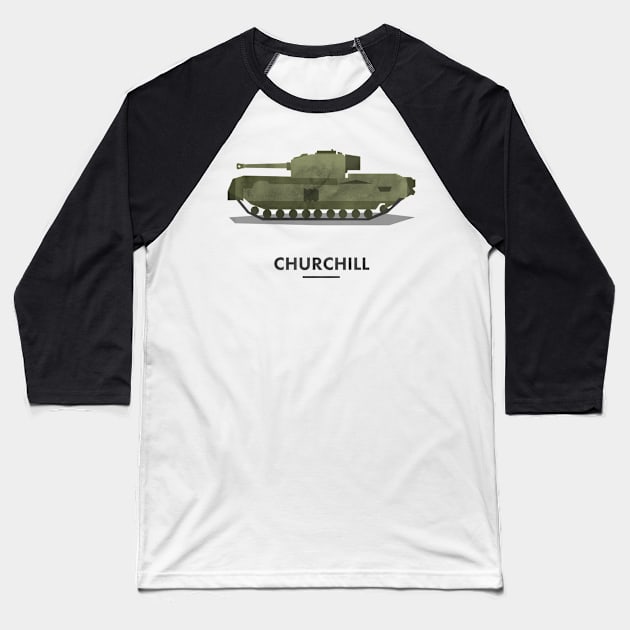 TANK Churchill Baseball T-Shirt by Art Designs